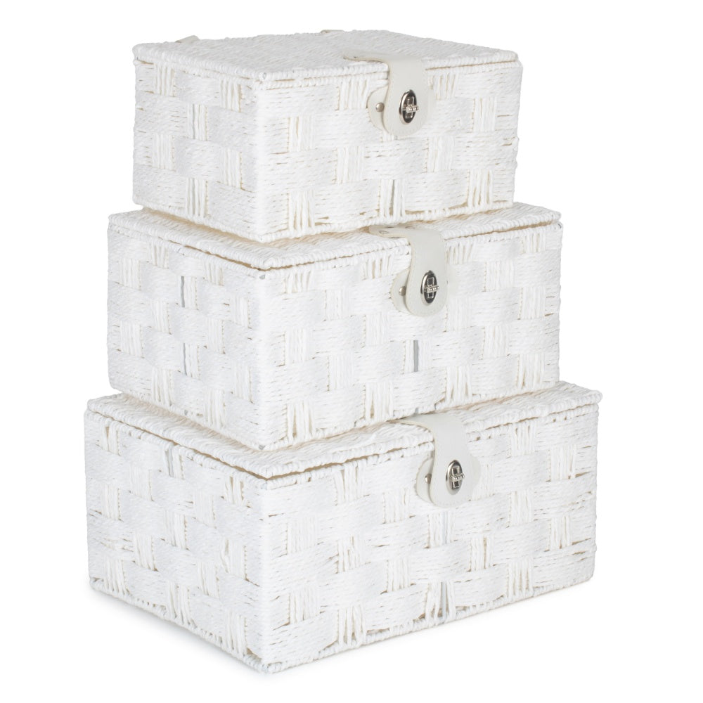 Twisted White Paper Rope Storage Basket-0