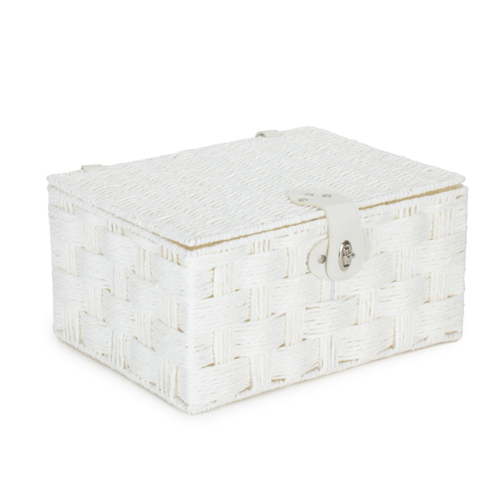 Twisted White Paper Rope Storage Basket-4