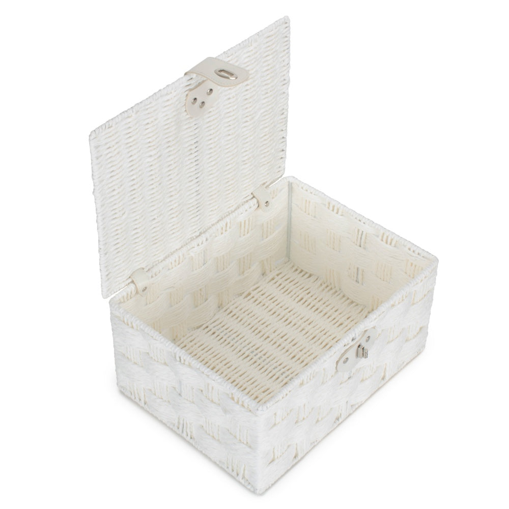 Twisted White Paper Rope Storage Basket-3