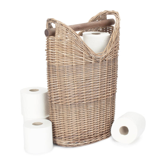 Wicker Bathroom Toilet Roll Holder-0