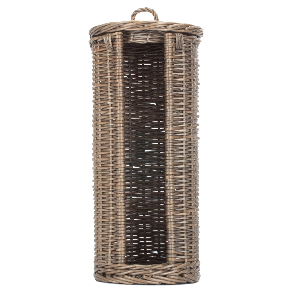 Open Round Rattan 3 Toilet Roll Holder-3
