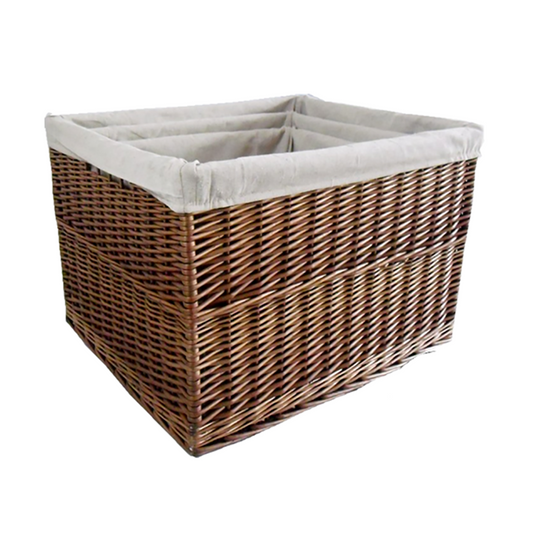 Set of 3 Somerset Rectangular Wicker Log Basket-0