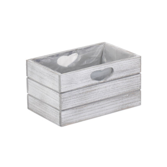 Whitewash Effect Wooden Planter with Plastic Lining-0
