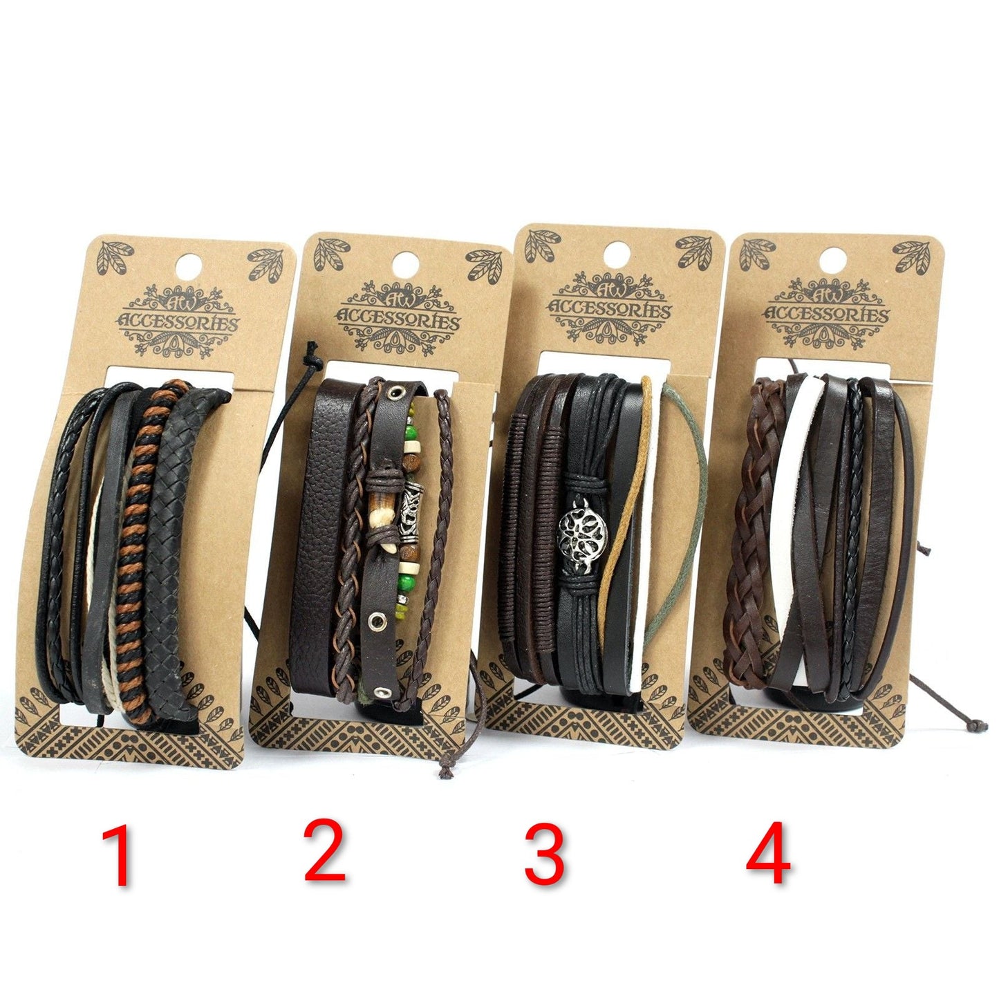 Mens Bracelet Sets - Dark & Handsome (asst)