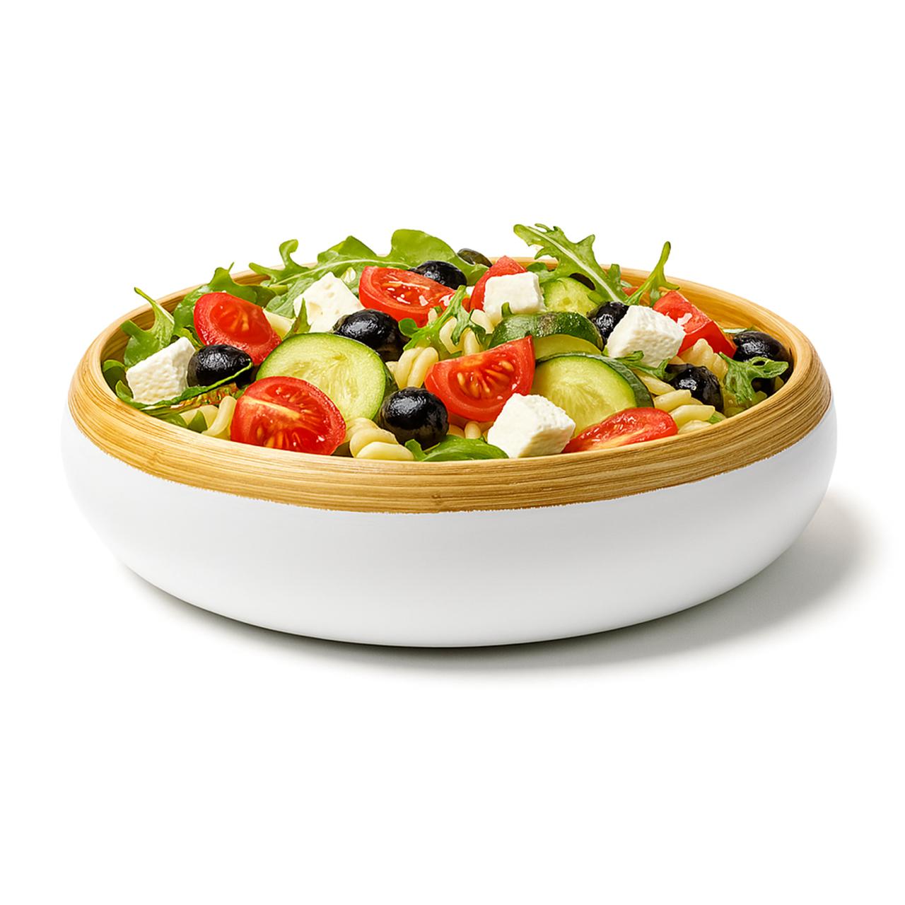 Bamboo Fruit Bowl & Home Decor Bowl (Off-White)-0