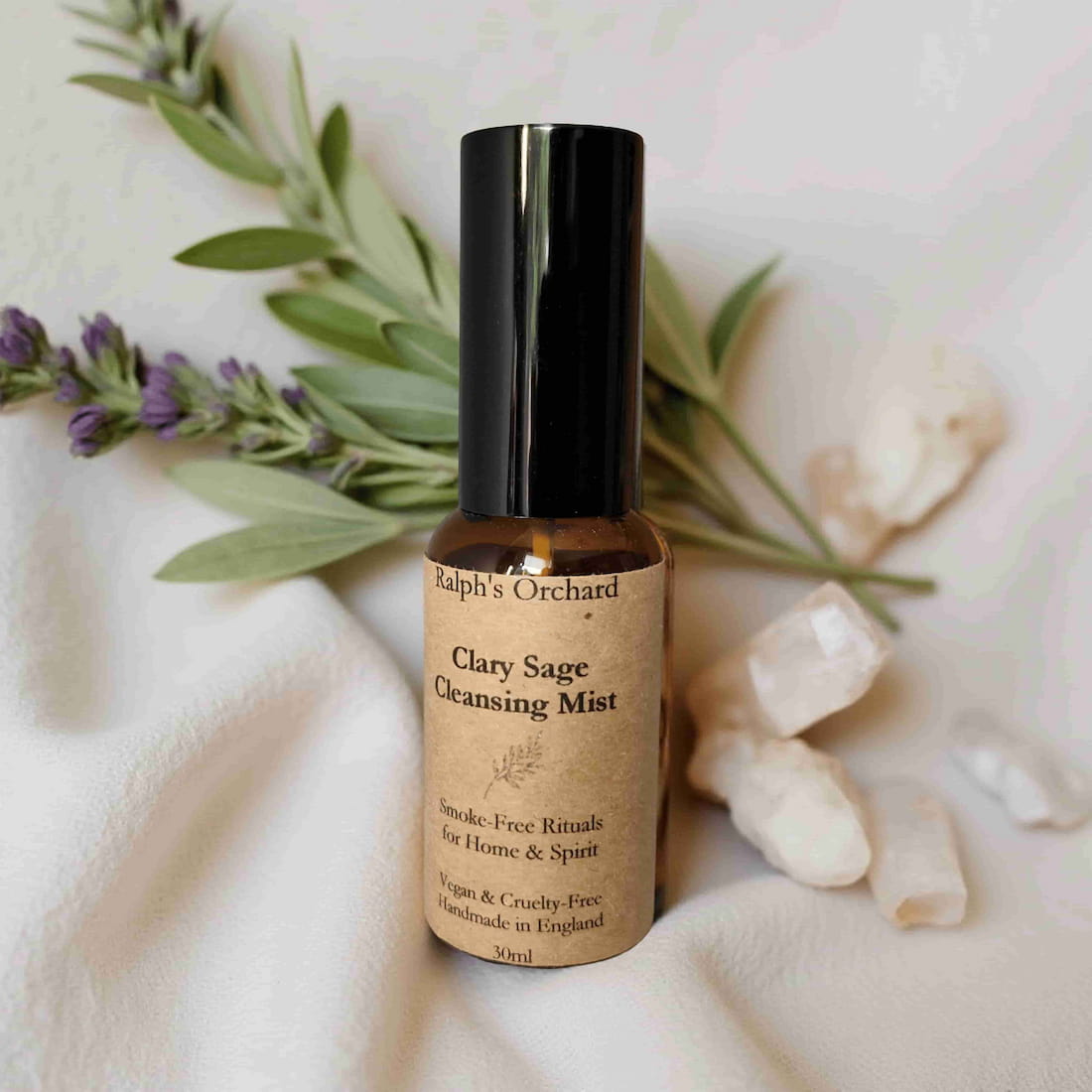 Clary Sage Cleansing Mist - Natural Smoke-Free Room Spray (30ml)-2