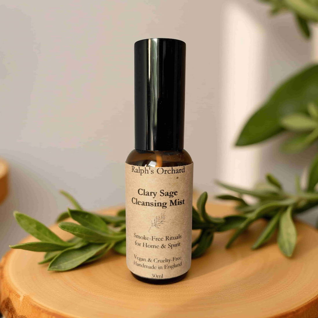 Clary Sage Cleansing Mist - Natural Smoke-Free Room Spray (30ml)-3