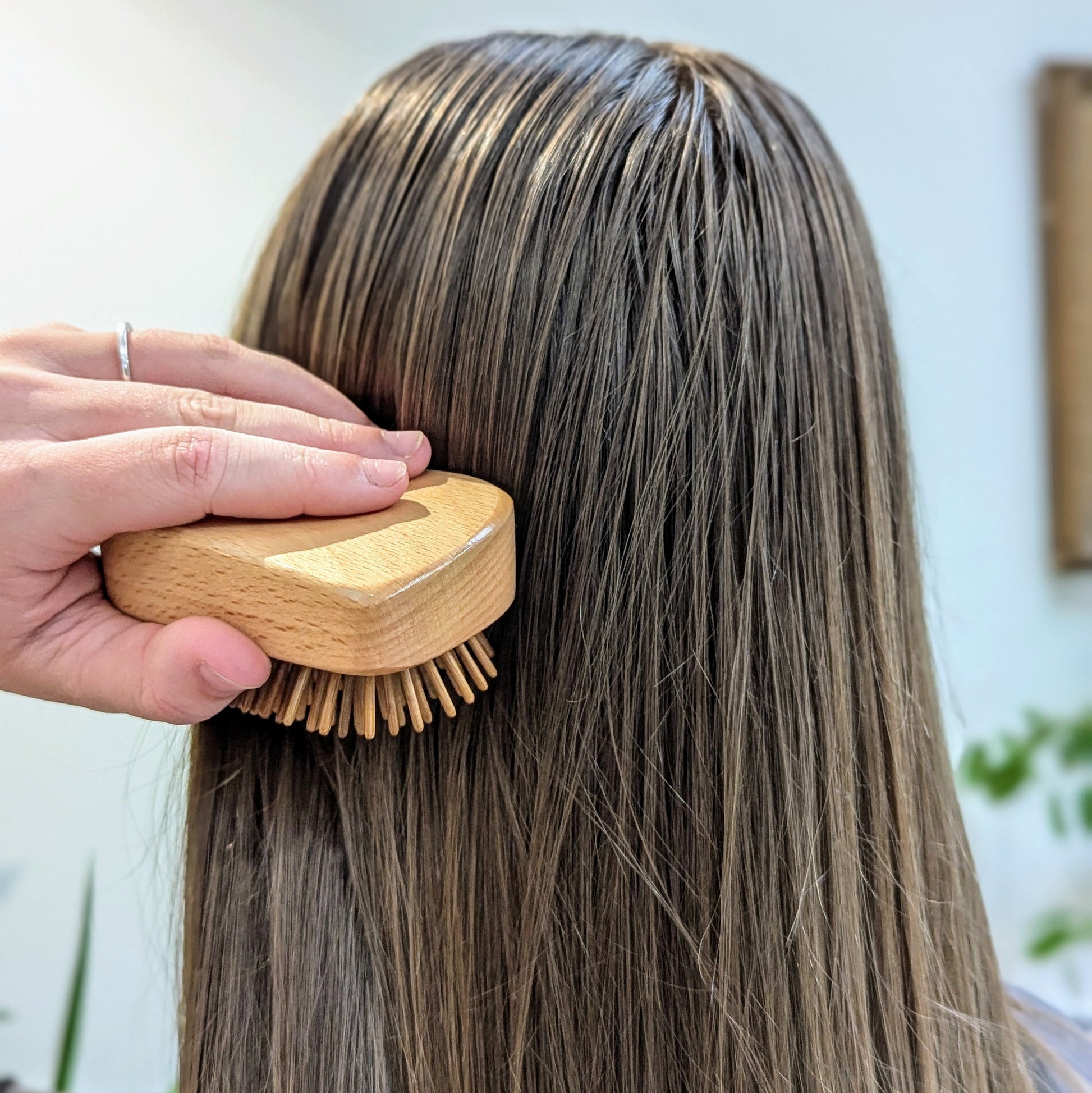 Wooden Bamboo Detangling Brush | Bamboo Tangle Teezer-2